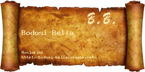 Bodosi Bella névjegykártya